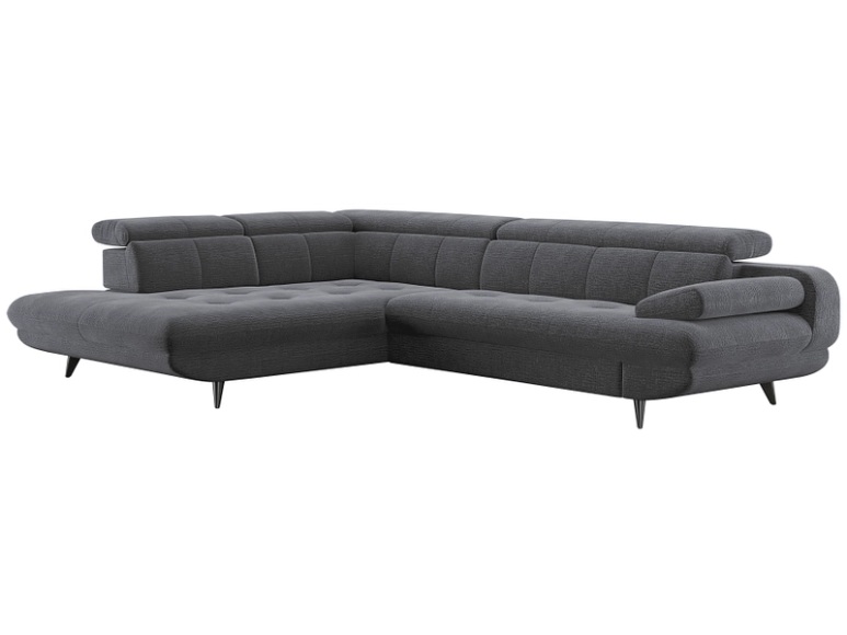 Ecksofa SWISS HOME STYLE LIBRA Stoff anthrazit