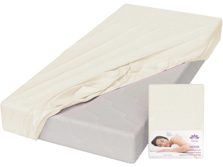 LOTUS BEDDING Fixleintuch NOVA 90x200cm cremeweiss