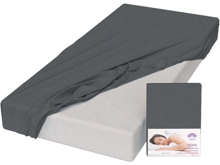 LOTUS BEDDING Fixleintuch NOVA 160x200cm anthrazit