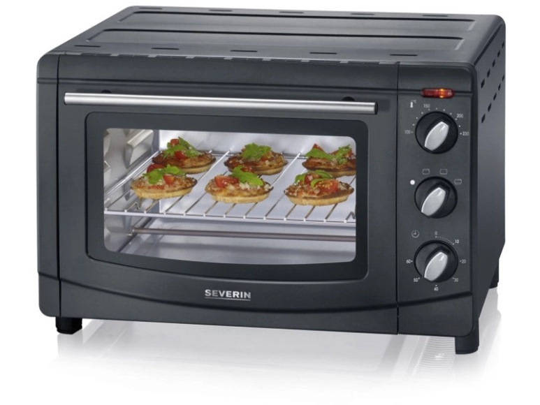 Severin TO 2067 Minibackofen mit manueller Temperatureinstellung, Timerfunktion, kabelgebunden 20 l