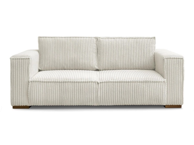 2er Sofa BOBOCHIC CHELSEA Cord-Stoff beige