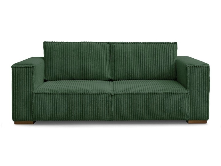 2er Sofa BOBOCHIC CHELSEA Cord-Stoff grün