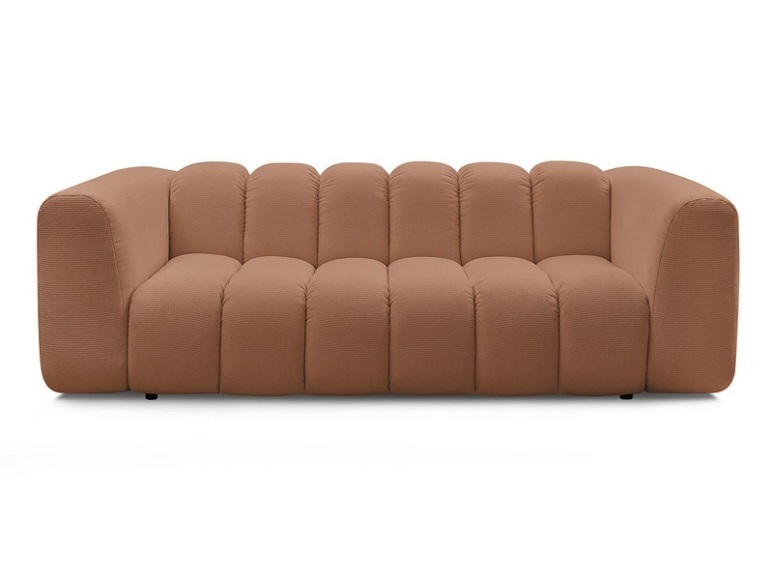 3er Sofa BOBOCHIC TALIA Stoff chiniert orange
