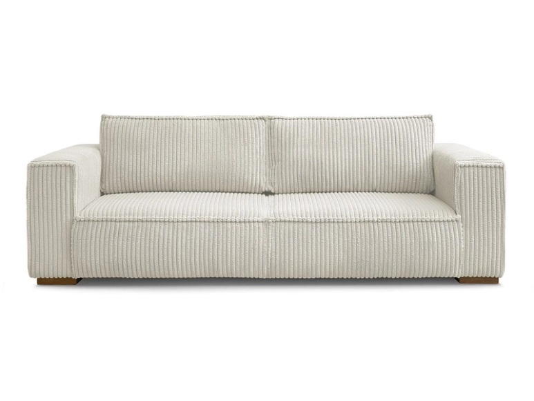3er Sofa BOBOCHIC CHELSEA Cord-Stoff beige