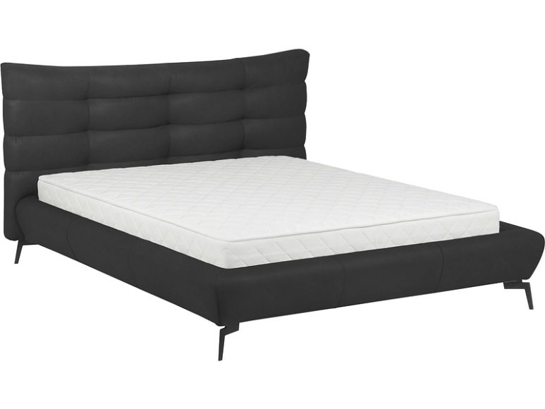 Bett WILLOW 180x200cm echtleder anthrazit