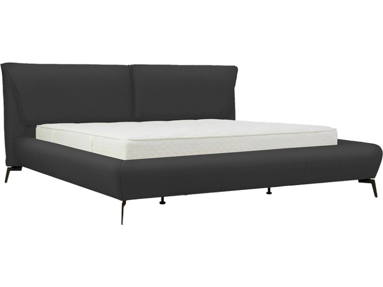 Bett DOVER 180x200cm echtleder anthrazit