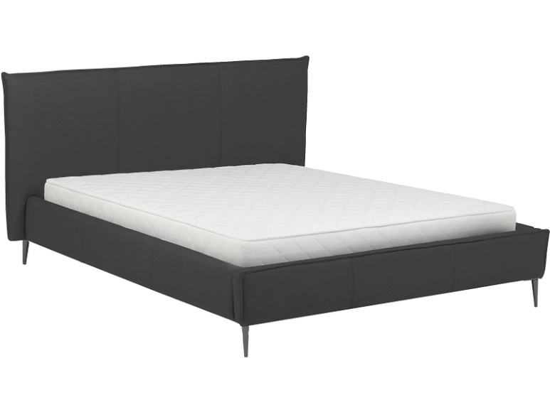 Bett AURORA 160x200cm echtleder anthrazit