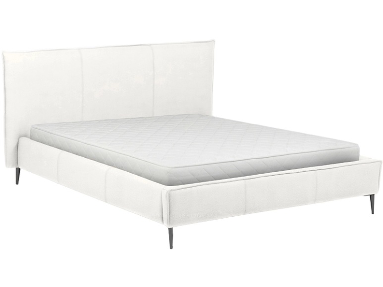 Bett AURORA 160x200cm echtleder weiss