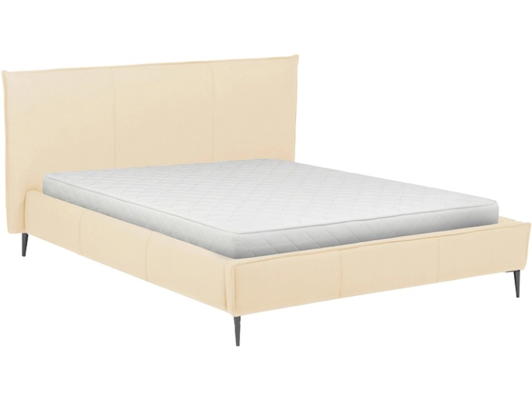 Bett AURORA 180x200cm echtleder beige