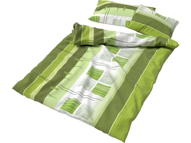 Lotus Bettwaren - Bettwäsche Jersey Amalfi, 200X210CM, Grün