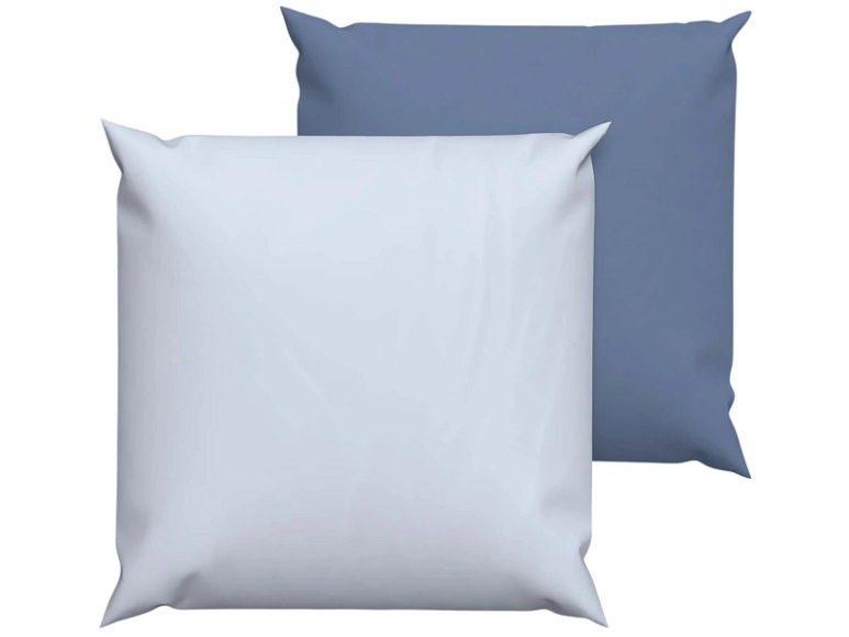 Lotus Bettwaren - Kopfkissenbezug Bambus Doubleface, Lotus Bambus Doubleface Bettwäsche, 65 x 65 cm, Kornblumenblau