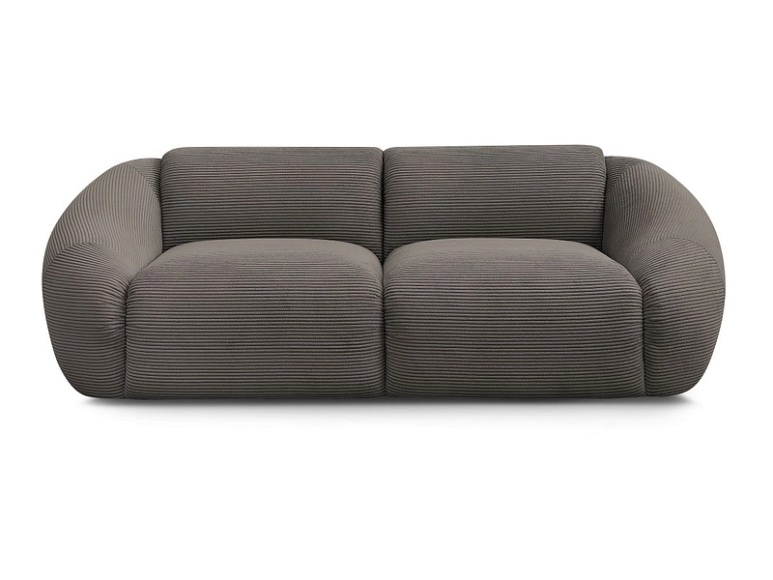 2er Sofa BOBOCHIC TINA Cord-Stoff taupe