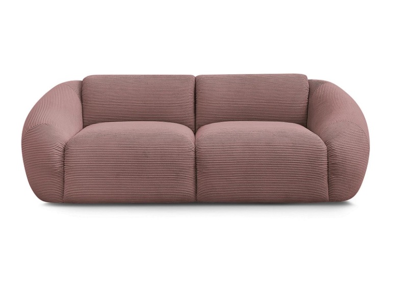2er Sofa BOBOCHIC TINA Cord-Stoff rosa