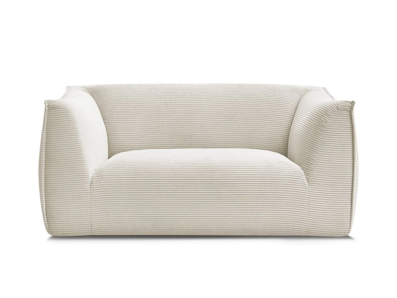2er Sofa BOBOCHIC GIORGIA Cord-Stoff beige