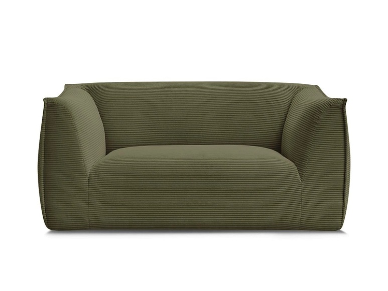 2er Sofa BOBOCHIC GIORGIA Cord-Stoff grün