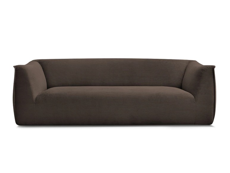 3er Sofa BOBOCHIC GIORGIA Cord-Stoff rotbraun