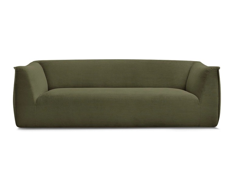 3er Sofa BOBOCHIC GIORGIA Cord-Stoff grün
