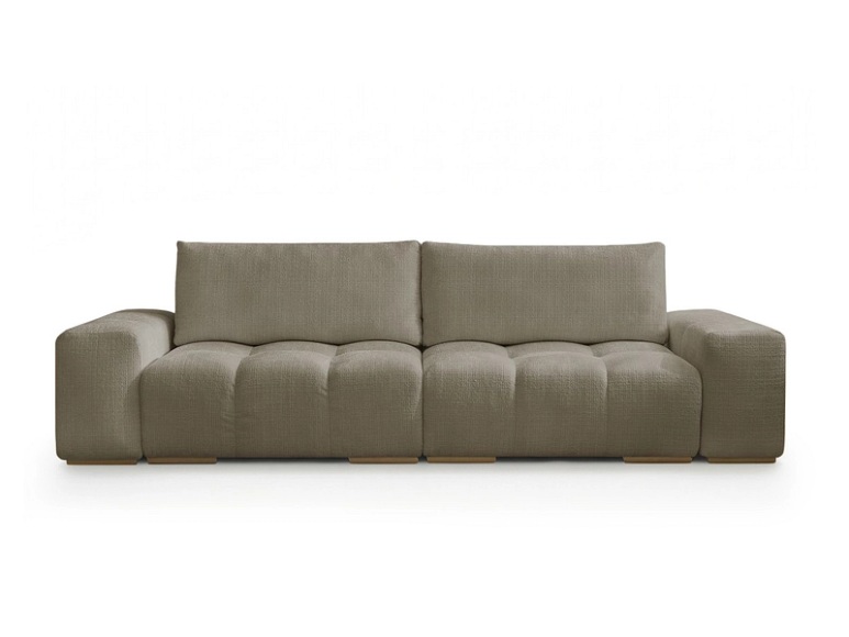 3er Sofa BOBOCHIC ANAKIN Stoff mit Textur taupe