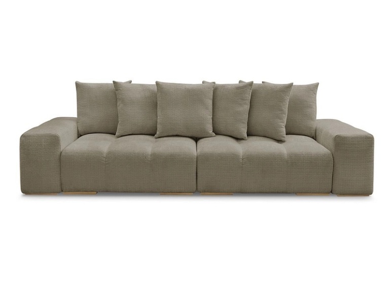 3er Sofa BOBOCHIC ANAKIN Stoff mit Textur taupe