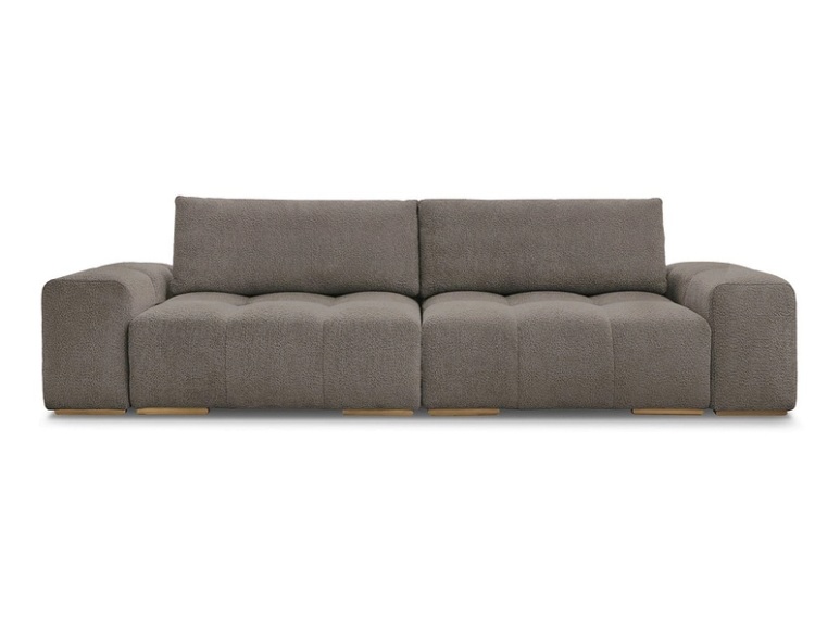 3er Sofa BOBOCHIC ANAKIN Boucle-Stoff rotbraun