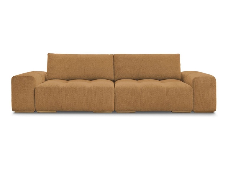 3er Sofa BOBOCHIC ANAKIN Boucle-Stoff gelb