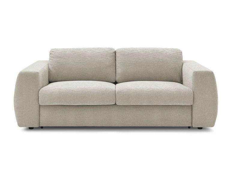 3er Sofa BOBOCHIC HUGO Stoff mit Textur beige