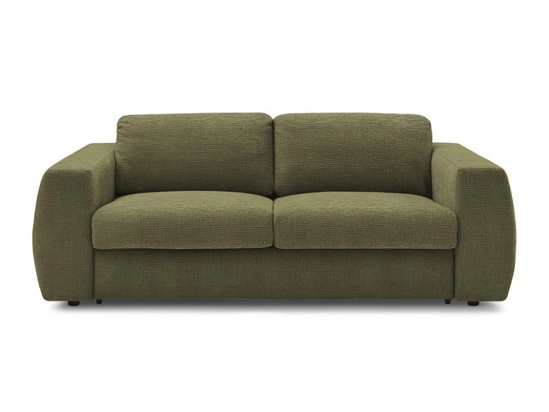 3er Sofa BOBOCHIC HUGO Stoff mit Textur grün