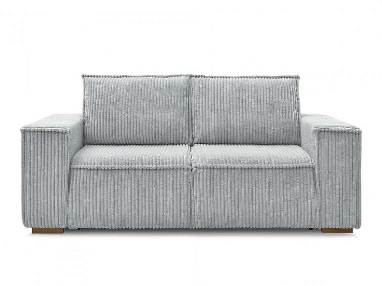 3er Sofa BOBOCHIC CHELSEA Cord-Stoff hellgrau
