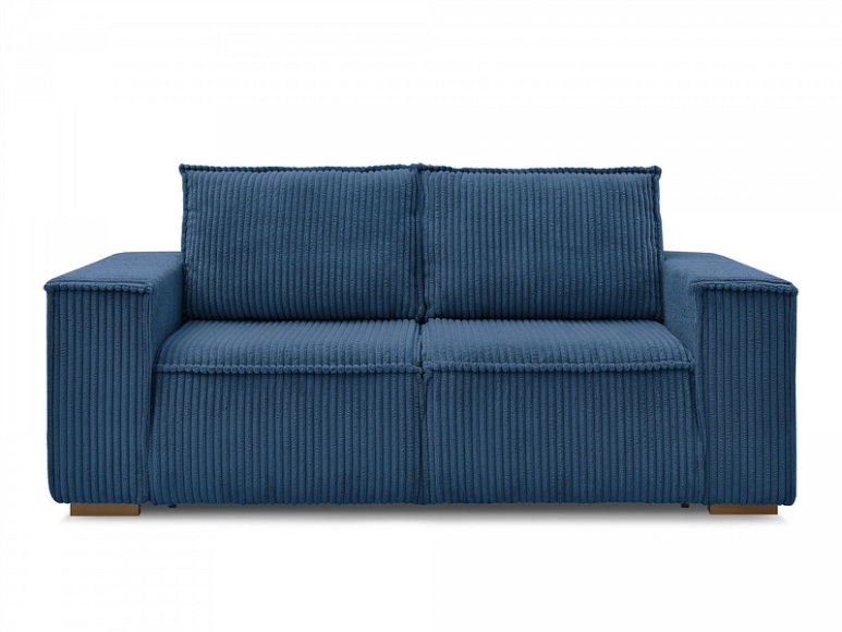 3er Sofa BOBOCHIC CHELSEA Cord-Stoff dunkelblau