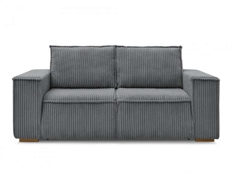 3er Sofa BOBOCHIC CHELSEA Cord-Stoff dunkelgrau