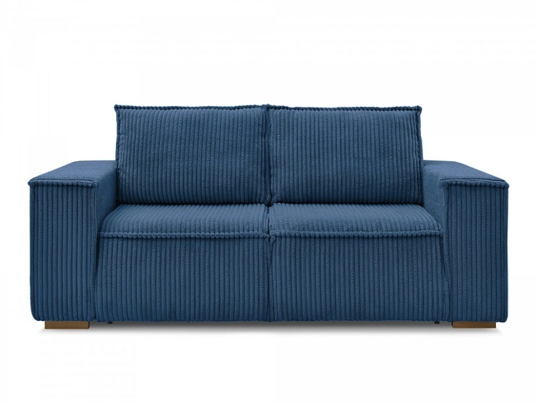3er Sofa BOBOCHIC CHELSEA Cord-Stoff dunkelblau