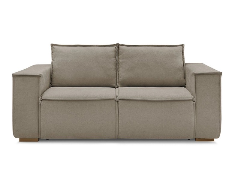 3er Sofa BOBOCHIC CHELSEA Stoff mit Textur taupe