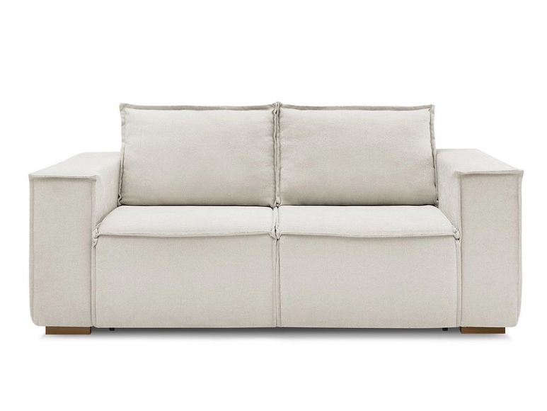 3er Sofa BOBOCHIC CHELSEA Stoff mit Textur beige