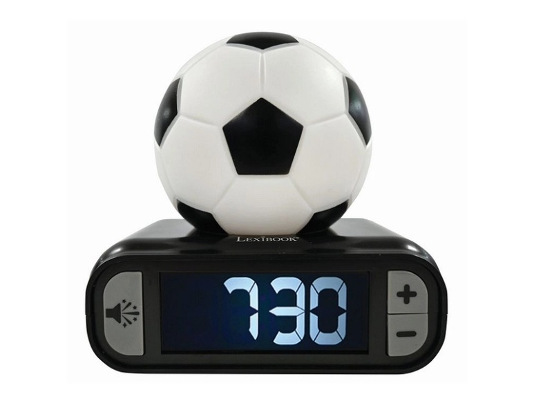 LEXIBOOK Fussball Wecker mit 3D Nachtlicht-Figur