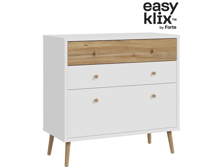 Kommode EASYKLIX HARLLSON 3 Schubladen 41.5x89.8x86.5cm weiss dekor