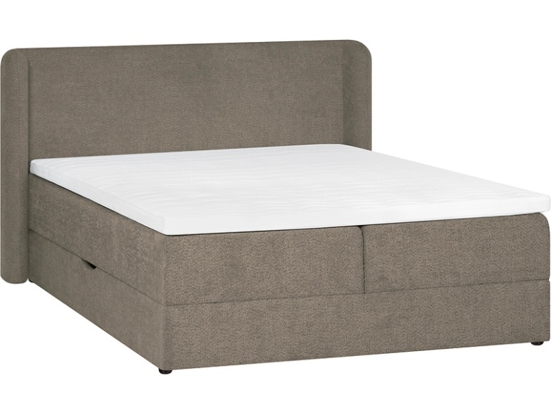Boxspringbett MARGOT taupe 180x200cm fest