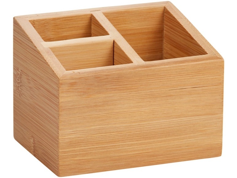 Diaqua Schminkablage aus Bambus 12 x 9 x 9 cm, Nature