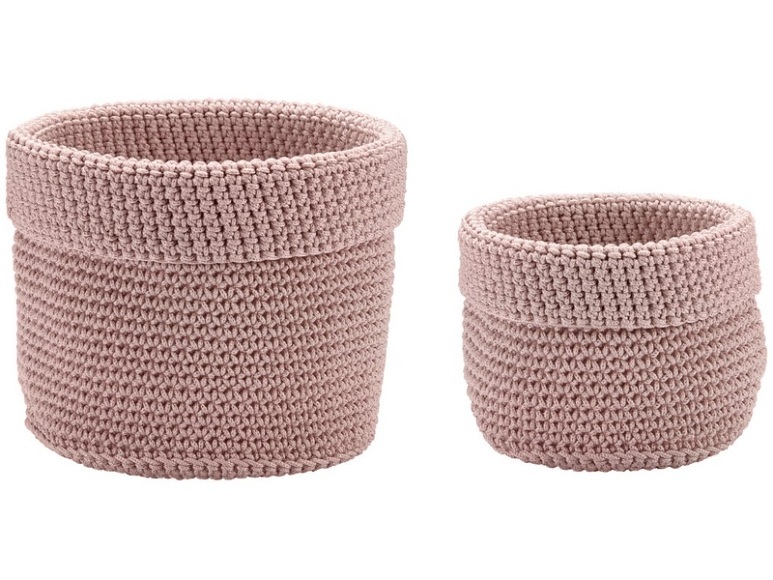 DiAqua Strickkorb rosa