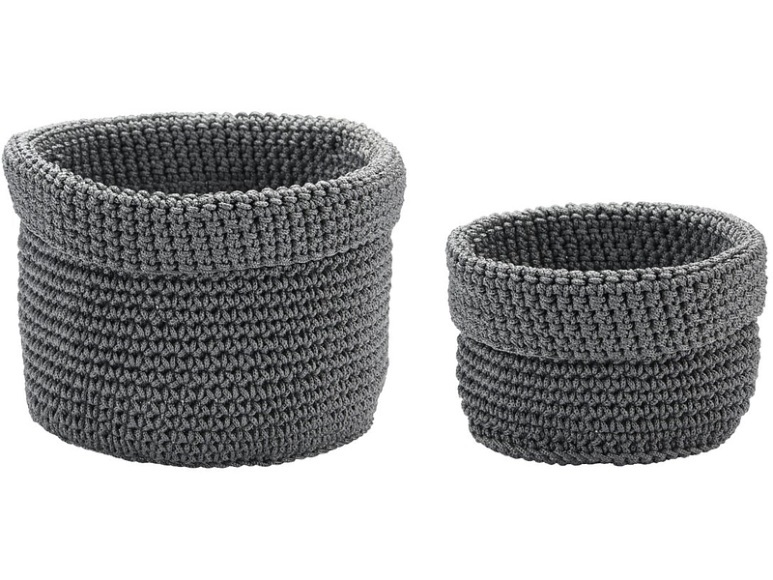 DiAqua Strickkorb grau