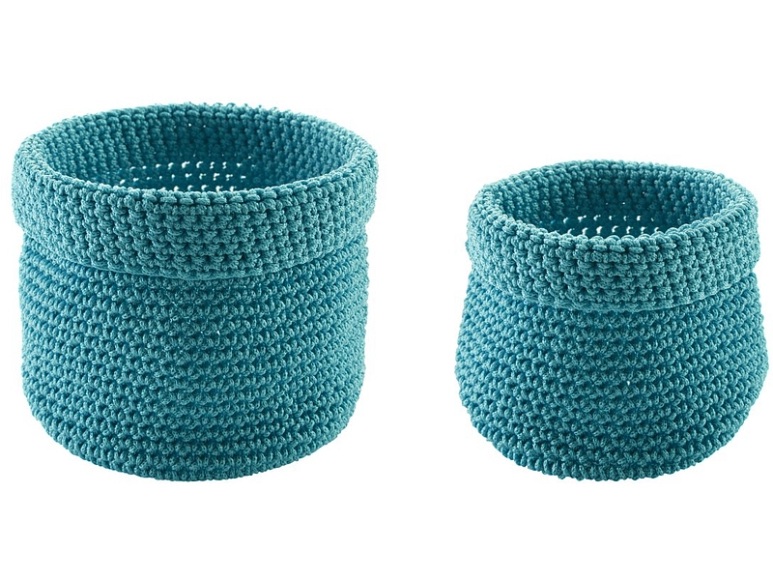 DiAqua Strickkorb blau