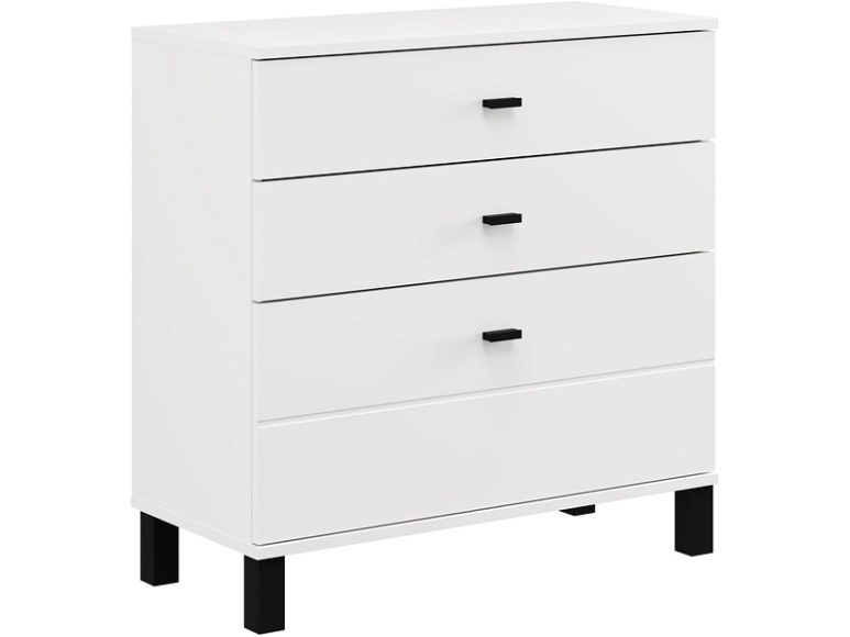 Kommode ALMOND 3 Schubladen 35x77x77.5cm weiss melamin