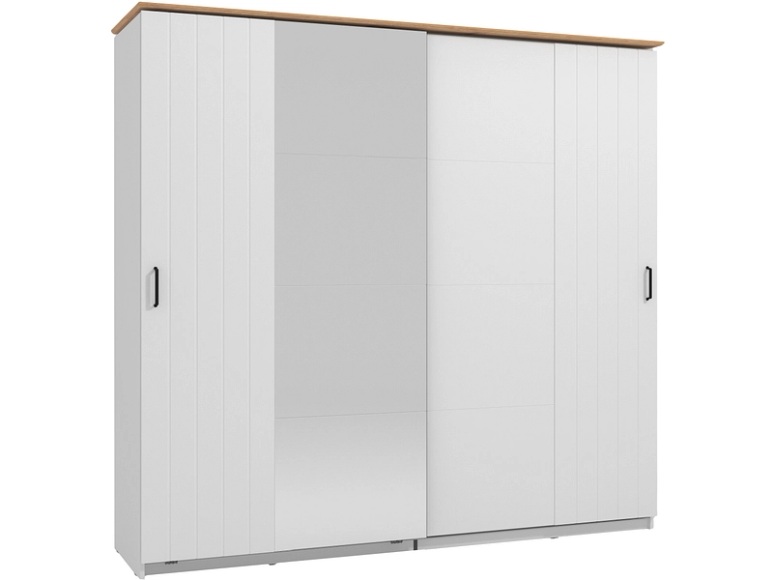Schwebetürenschrank ALBA weiss 2 Türen