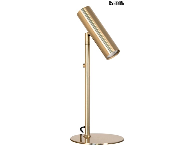House Nordic - Paris Tischlampe - Messing mit 200cm Stoffkabel