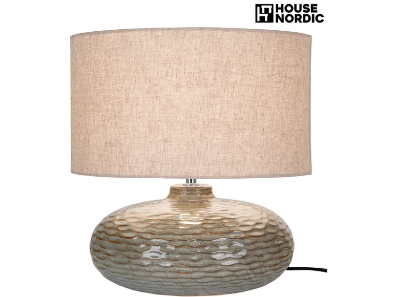 HOUSE NORDIC Tischlampe OLDHAM 36cm 40W grün