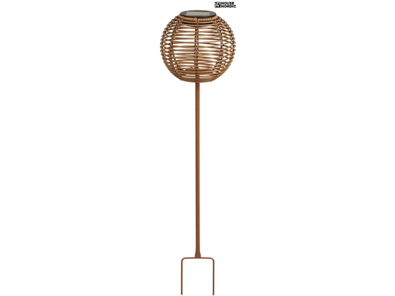 Solarlampe LED CARLISLE 6cm x 17cm 0.72W rotbraun
