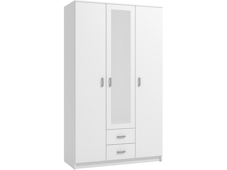 Drehtürenschrank HANA weiss 3 Türen 2 Schubladen