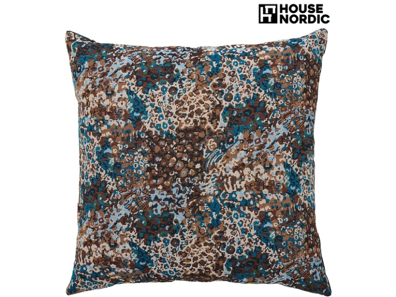 HOUSE NORDIC Kissen BLOSSOM 45x45cm blau unifarben