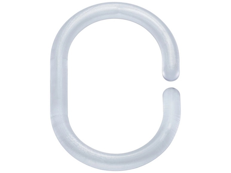 Diaqua - Duschvorhanghaken Basic Transparent, 12 Stück