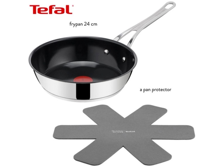 JAMIE OLIVER TEFAL Bratpfanne CLASSIC COOK Ø24cm stahl rostfrei silber