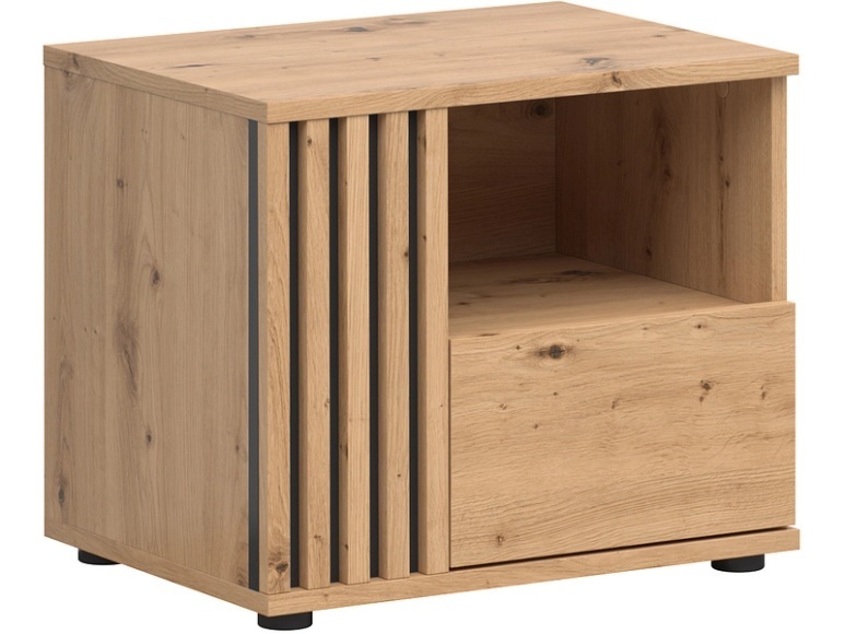 Nachttisch VABRES 1 Schublade 55x40x46.5cm artisan eiche dekor